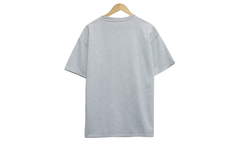 short sleeved tee grey color image-S1L7