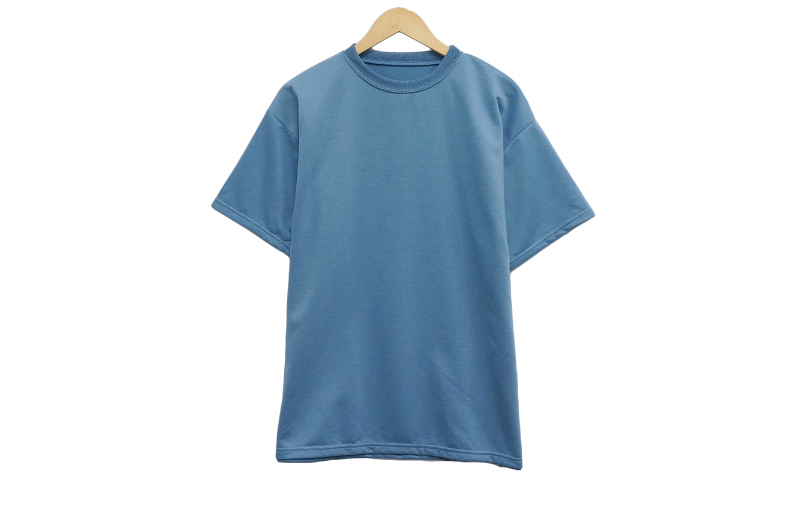 short sleeved tee deep blue color image-S1L22