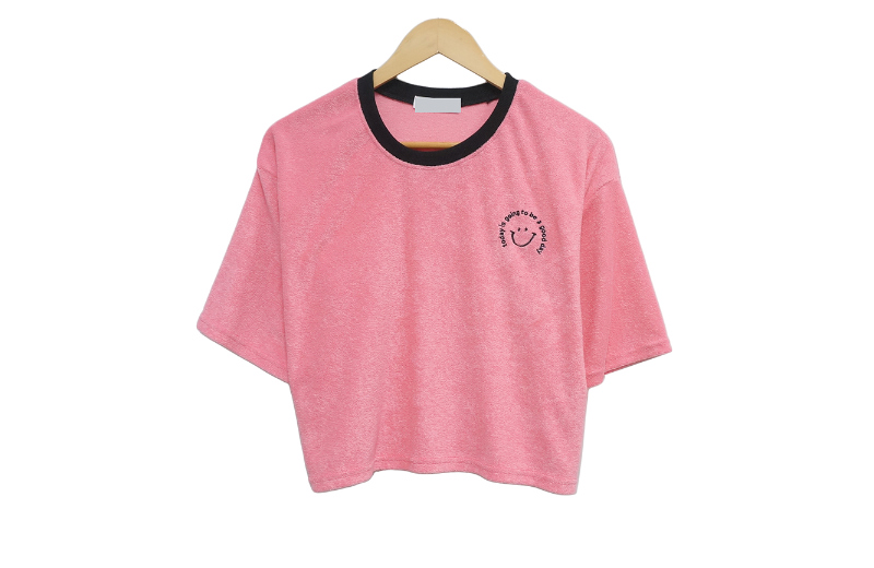 반팔 티셔츠 핑크 색상 이미지-S1L10