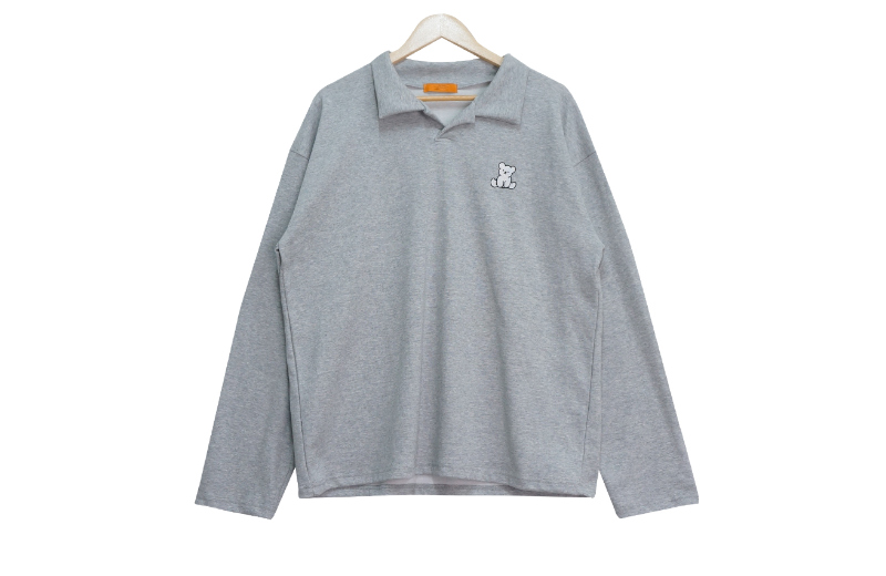 長袖Tシャツ グレー 商品カラー画像-S1L8