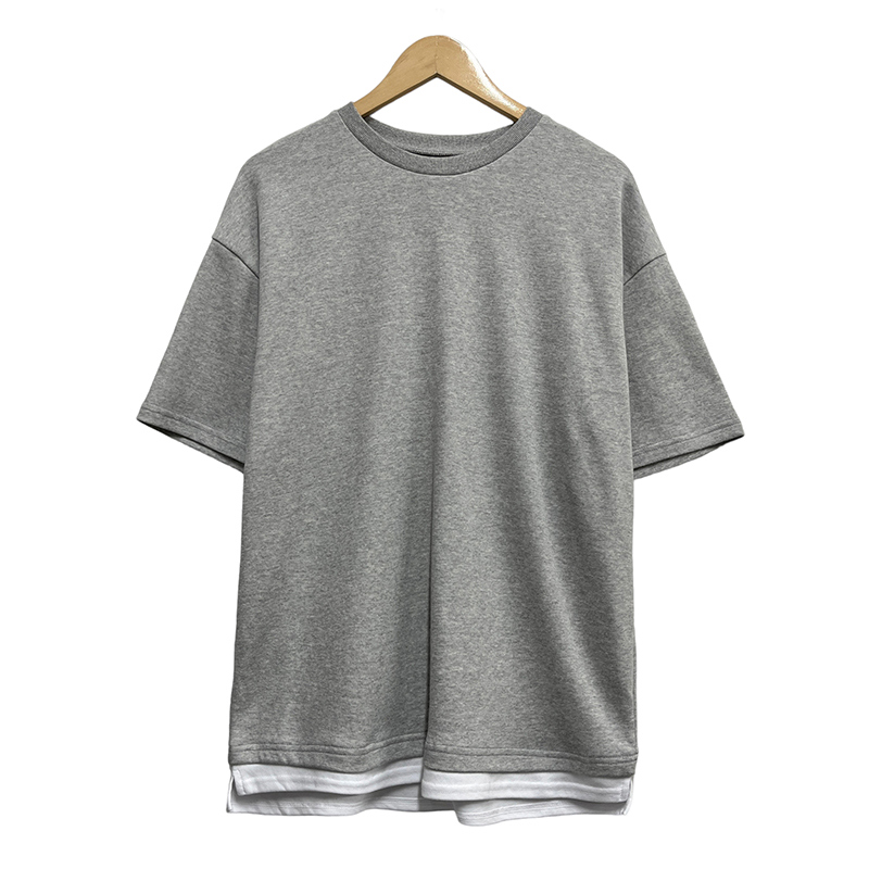 short sleeved tee grey color image-S1L47