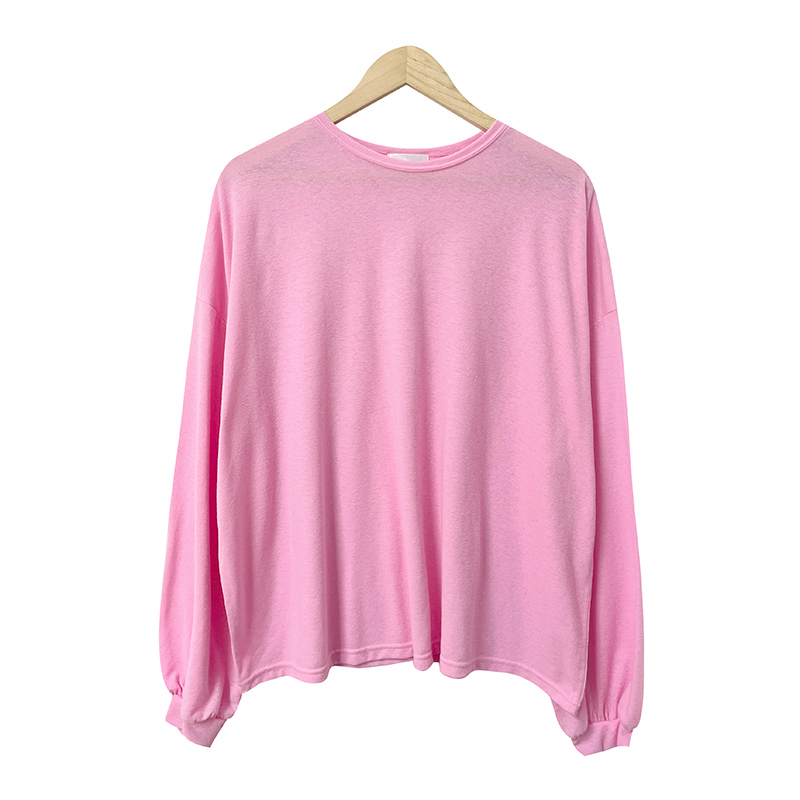 긴팔 티셔츠 핑크 색상 이미지-S1L47