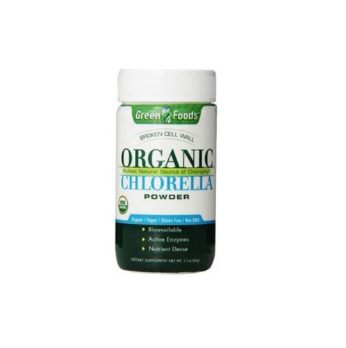 Green Foods 그린 푸드 - Organic Chlorella Powder 올가닉 클로렐라 파우더60G