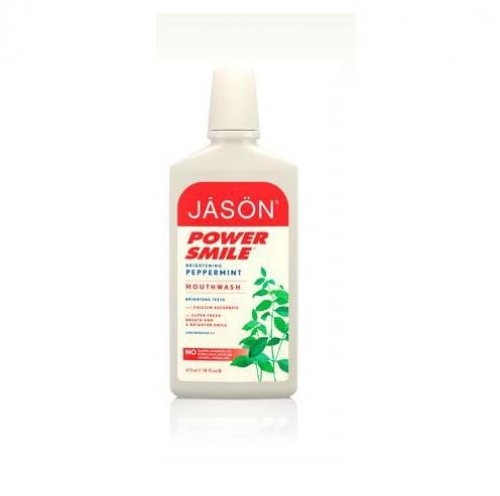 Jason Natural Cosmetics 제이슨 네츄럴 코스메틱 - Powersmile Mouthwash (Peppermint) 파워스마일 가글 (페퍼민트) 473ml