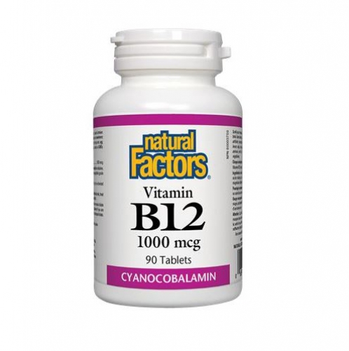 Natural Factors 내추럴 팩터스 - Vitamin B12 (신경손상방지) 1000mcg 90tabs