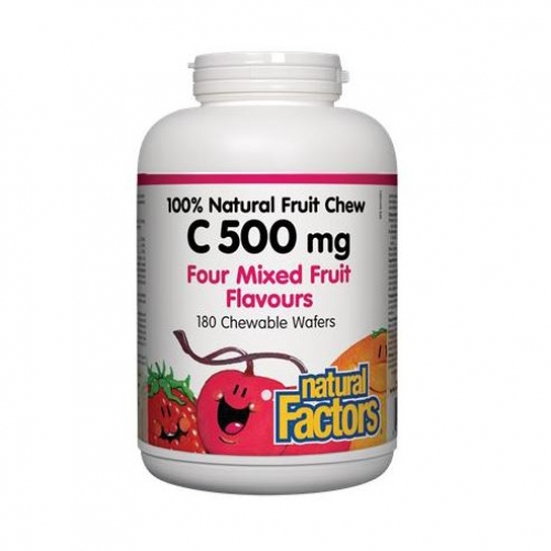 Natural Factors 내추럴 팩터스 - Vitamin C Natural Fruit - Four Mixed Furit (비타민C - 과일맛) 500mg - 사이즈선택