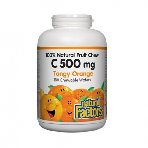 Natural Factors 내추럴 팩터스 - Vitamin C Natural Fruit - Tangy Orange (비타민C - 오렌지) 500mg - 사이즈선택
