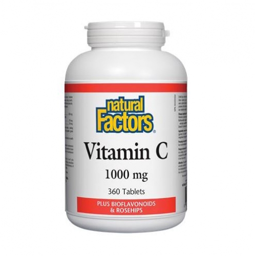 Natural Factors 내추럴 팩터스 - Vitamin C Plus Bioflavonoids/Rosehips (면역체계 보조제) - 사이즈 선택