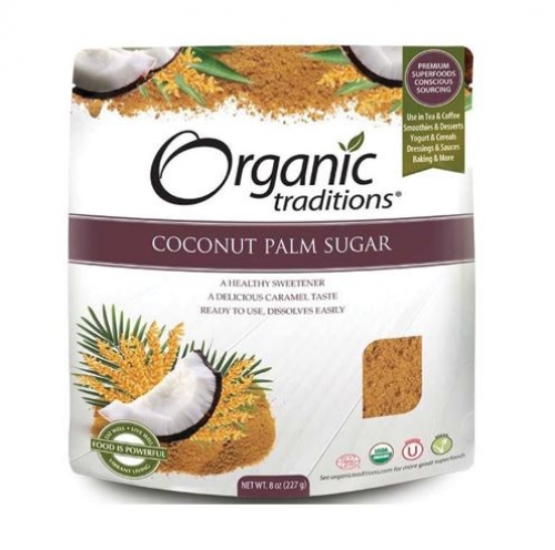 Organic Traditions - COCONUT PALM SUGAR - 올가닉 트레디션 - 코코넛 열매 설탕 (설탕 대체품)