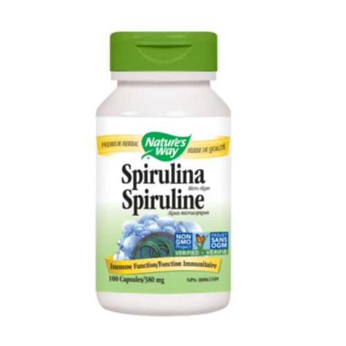 NATURE&#039;S WAY - Spirulina Micro-Algae (영양 보조제, 프로틴 함유)- 100 Caps(100정)