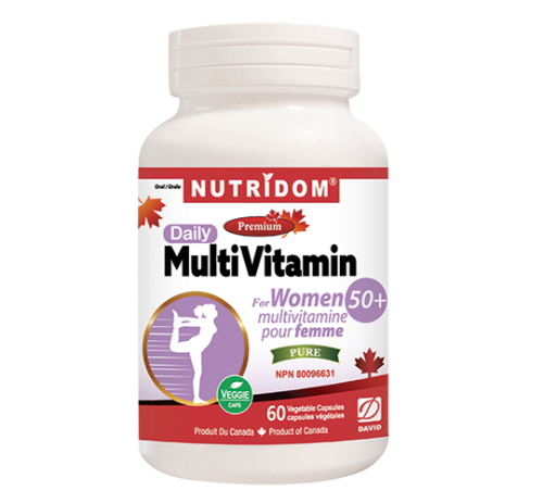 (뉴트리돔) 여성용 멀티비타민 50+ 60정 식물성 캡슐