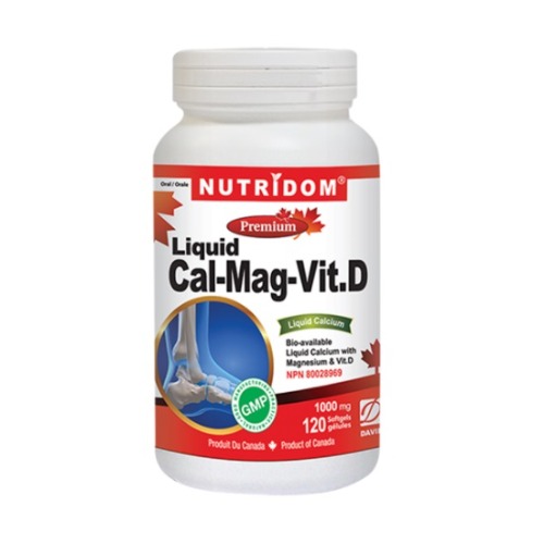 뉴트리돔 리퀴드 칼슘 마그네슘 비타민D 1000MG 120정 소프트젤 (뼈 건강) 액상 칼슘