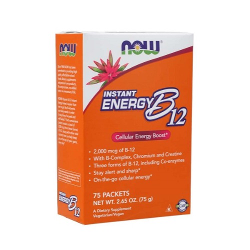 Now Foods - B12 Instant Energy Packets 2000mcg -75/Box - 나우 푸드 - 비타민B12 인스턴트 팩  -한박스 75개