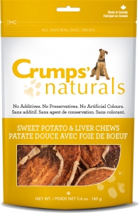 [Crumps&#039; Naturals]Sweet Potato &amp; Liver 고구마&amp;리버(소 간)칩 160g