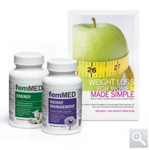femMED™ 펨메드 -  Energy &amp; Weight Management 60 + 120 Vegetable Capsules + Booklet 에너지&amp;체중 조절 비타민제 -  각 60,120알씩 + 책자