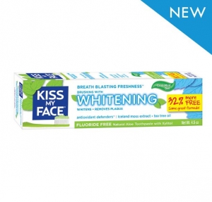 Kiss My Face-  FLUORIDE FREE Whitening Gel- Cool Mint - 키스 마이 페이스 - 불소무첨가 화이트닝 젤 치약 (쿨 민트) -127.6G