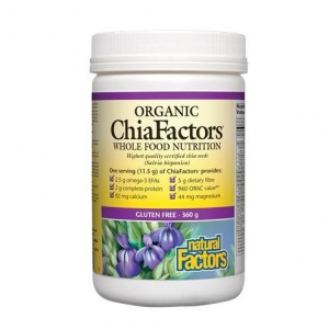 Natural Factors 내츄럴 팩터스 Organic Chia Factors 유기농 치아 씨드 360G (다이어트, 변비)