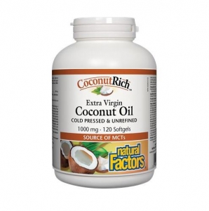 Natural Factors 내추럴 팩터스 - CoconutRich (코코넛 리치) (다이어트 보조제) 1000mg 120sgels