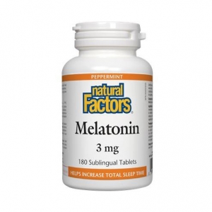 Natural Factors 내추럴 팩터스 Melatonin 3mg Peppermint 멜라토닌 페퍼민트 향 180T (천연 수면 유도제)