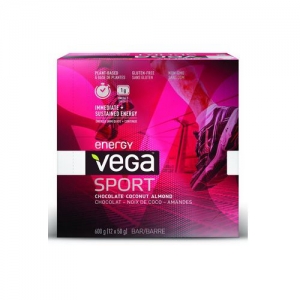 Vega Sport Energy Bar Chocolate Coconut Almond 베가 스포츠 에너지바 초콜릿 코코넛 아몬드 맛 12 x 50g