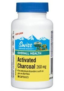 Swiss Herbal - CHARCOAL ACTIVATED 260MG - 90 CAPSULES