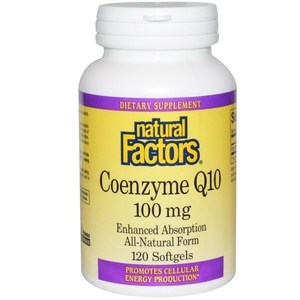 Natural Factors -  Coenzyme Q10, 100 mg, 120 Softgels
