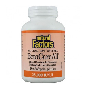 Natural Factors 내추럴 팩터스 - BetaCare All 천연 베타 카로틴 25,000IU 180sgels