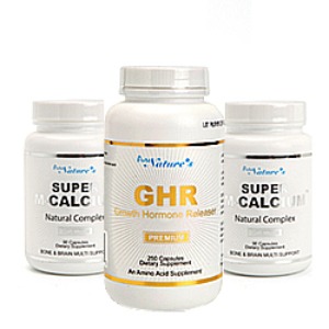 키성장 촉진 세트 (GHR 250캡슐+ 슈퍼 M칼슘120캡슐 2병)- PNC 피엔씨