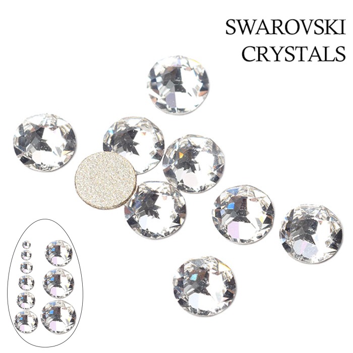 gaben fup løn Swarovski Flatback stones for Nail Art - Crystal