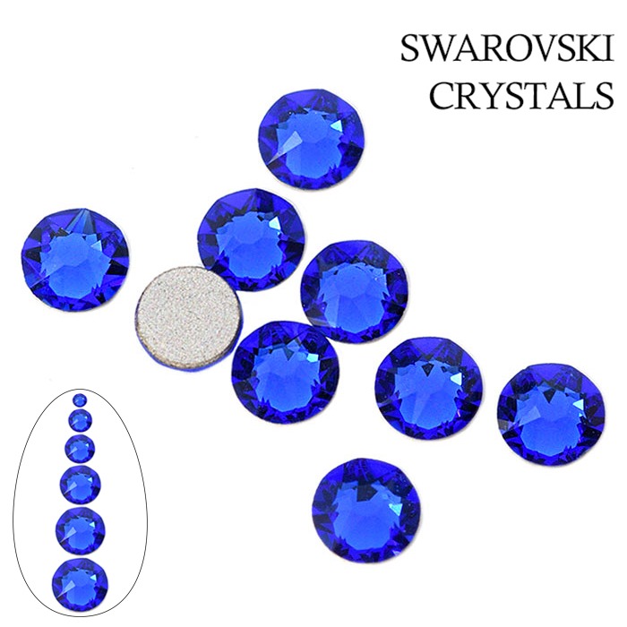 CANDYSTONE - Swarovski Round Flat Stone - Majestic Blue
