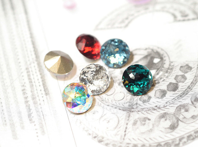 スワロフスキー1400ドームラウンドストーン - 7カラー10mm