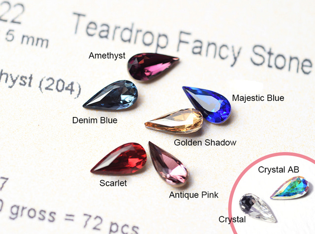 Swarovski Teardrop Fancy Stone 4322 (8 colors)
