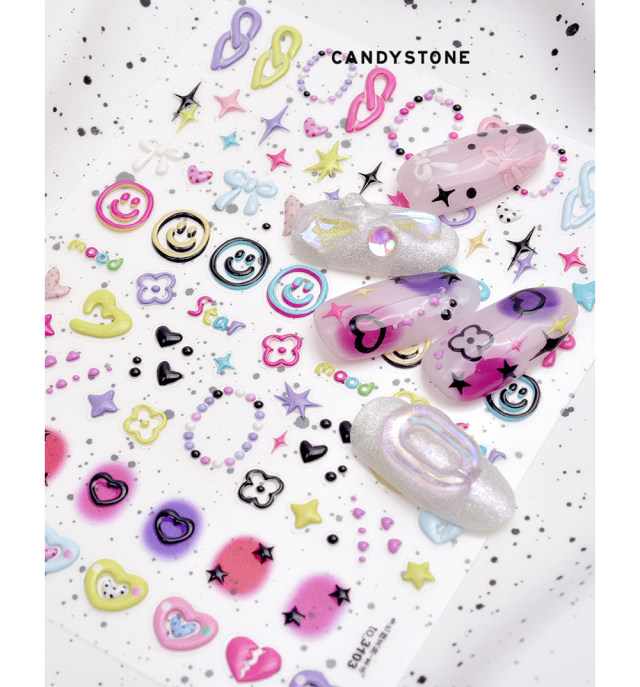 CANDYSTONE - Y2k Diary Emboss Sticker