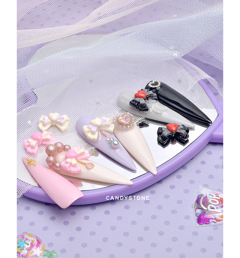 세일러문 네일아트, 키치한 리본 네일, 리본 파츠, 패디큐어 파츠, Sailor Moon nail art, kitschy ribbon nails, ribbon parts, pedicure parts, セーラームーンネイルアート、キッチハンリボンネイル、リボンパーツ、パディキュ
