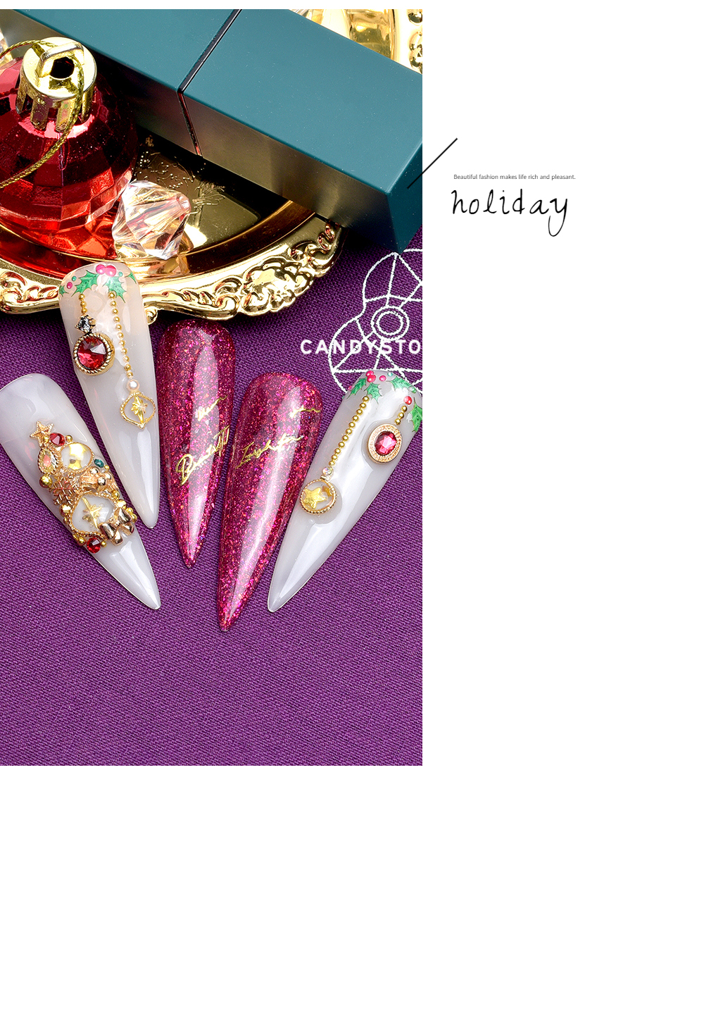 '크리스마스 네일아트, 오너먼트 프레임 네일 파츠, 겨울네일아트, 귀여운 네일아트, Christmas nail art, ornament frame nail parts, winter nail art, cute nail art, クリスマスネイルアート、オーナメントフレームネイル