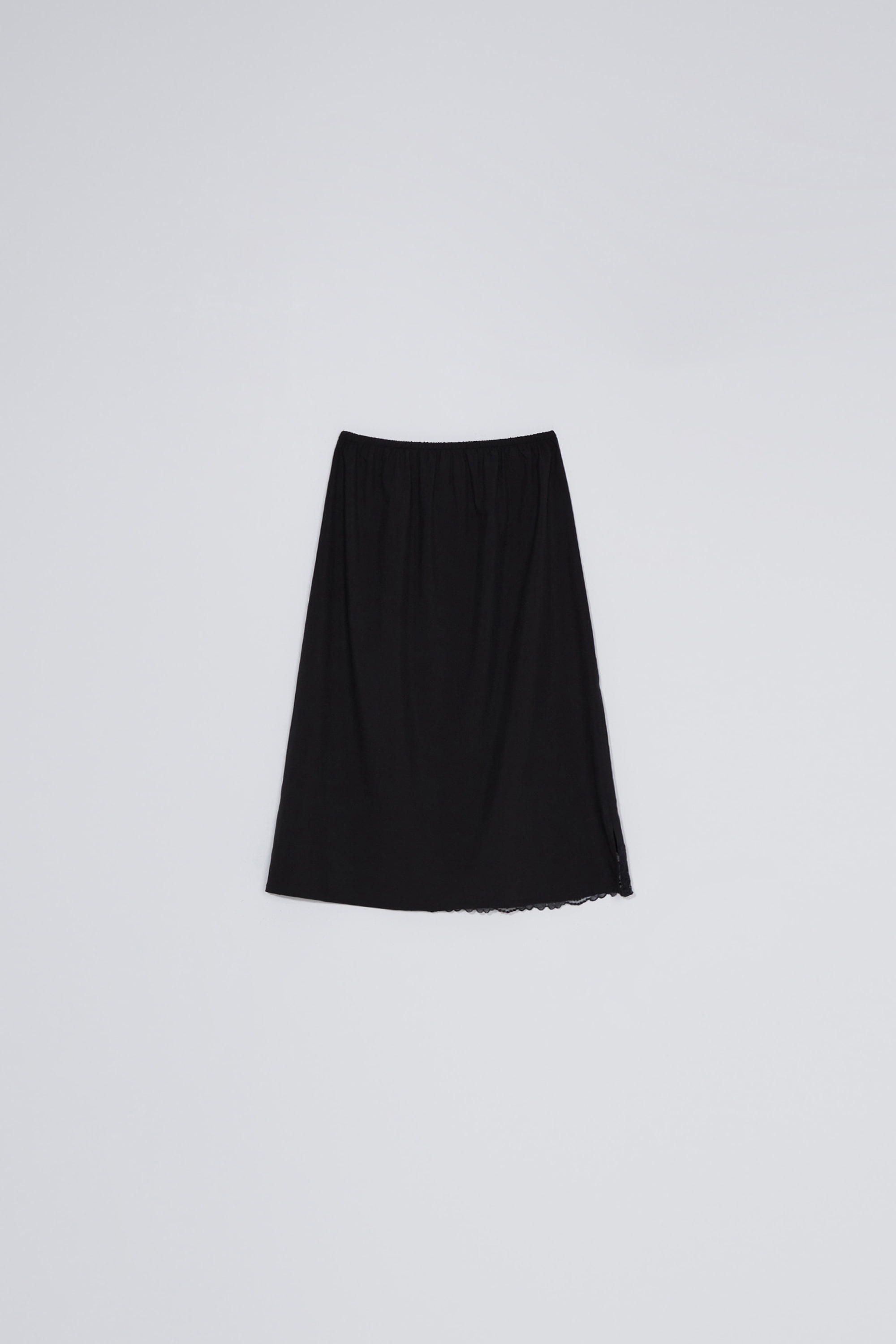 Lace banding skirt_black