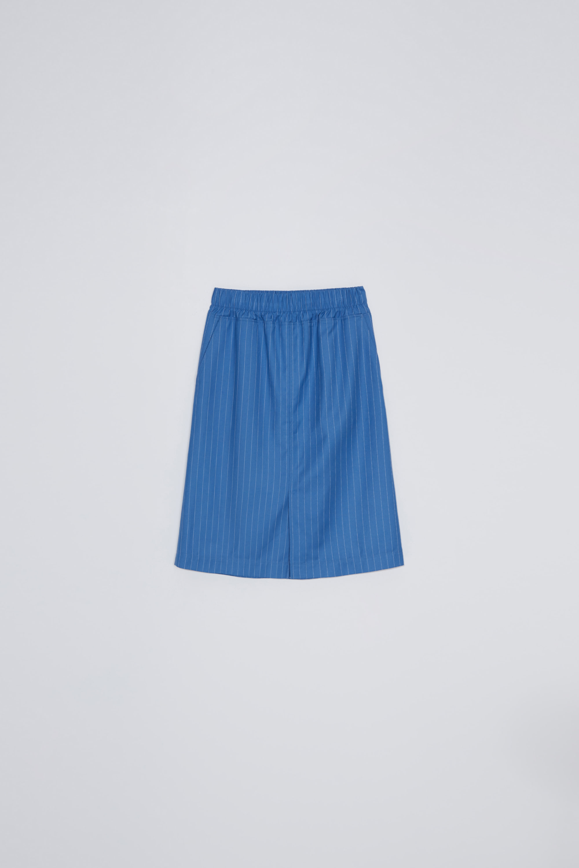 Banding string skirt_blue (stripe)