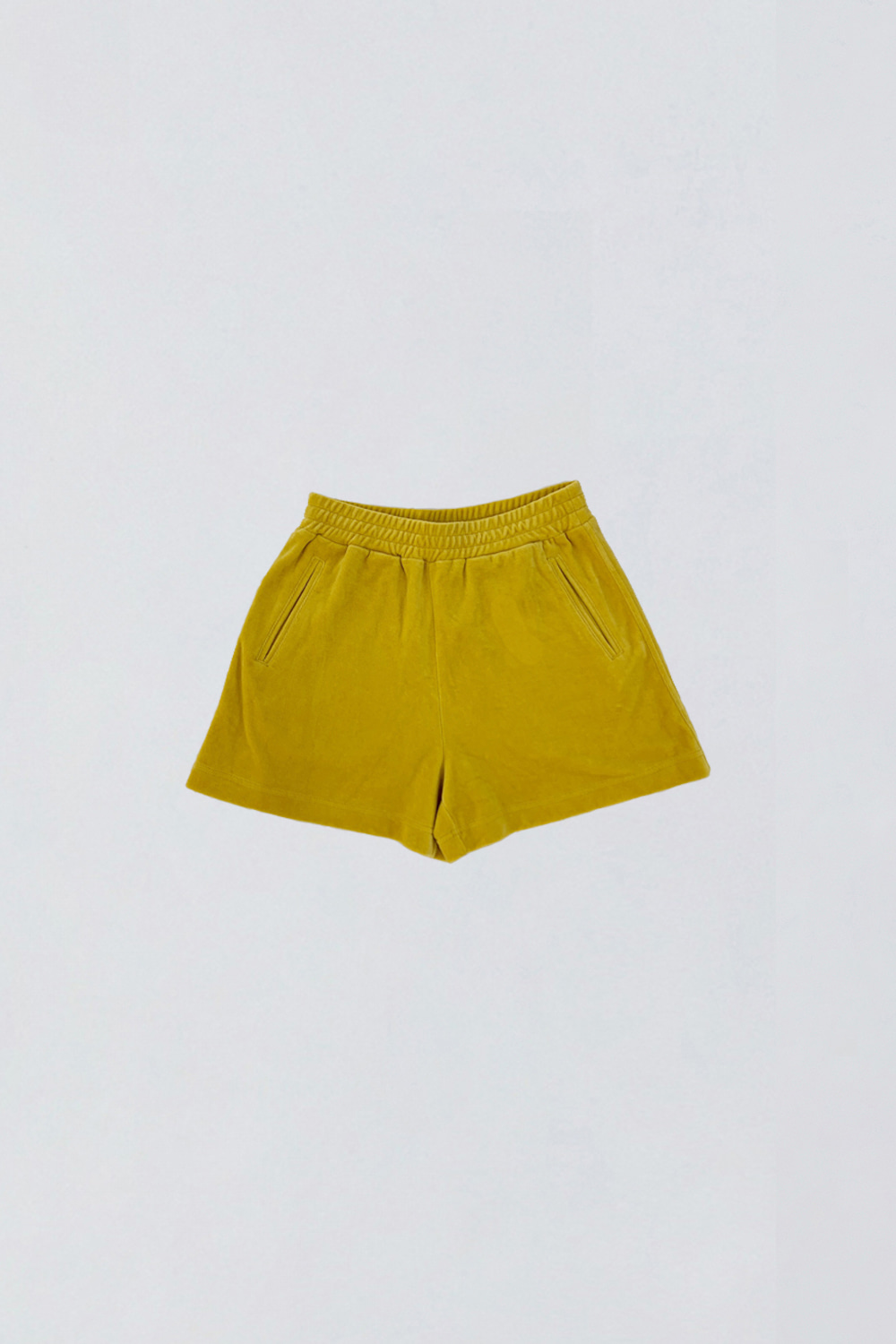 Velour shorts_yellow