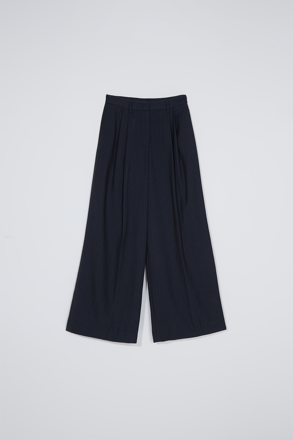 Two tuck wide pants_navy
