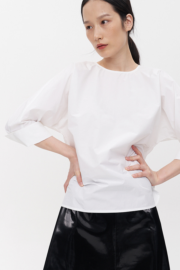 Dolman sleeve blouse_white