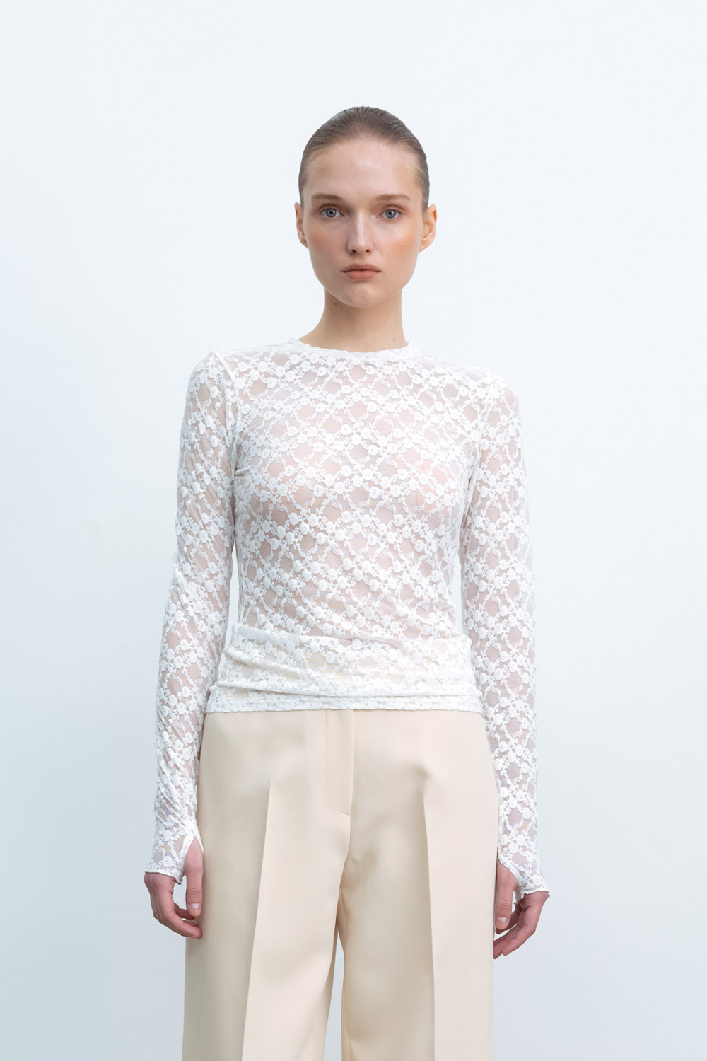 Misty lace Top_white