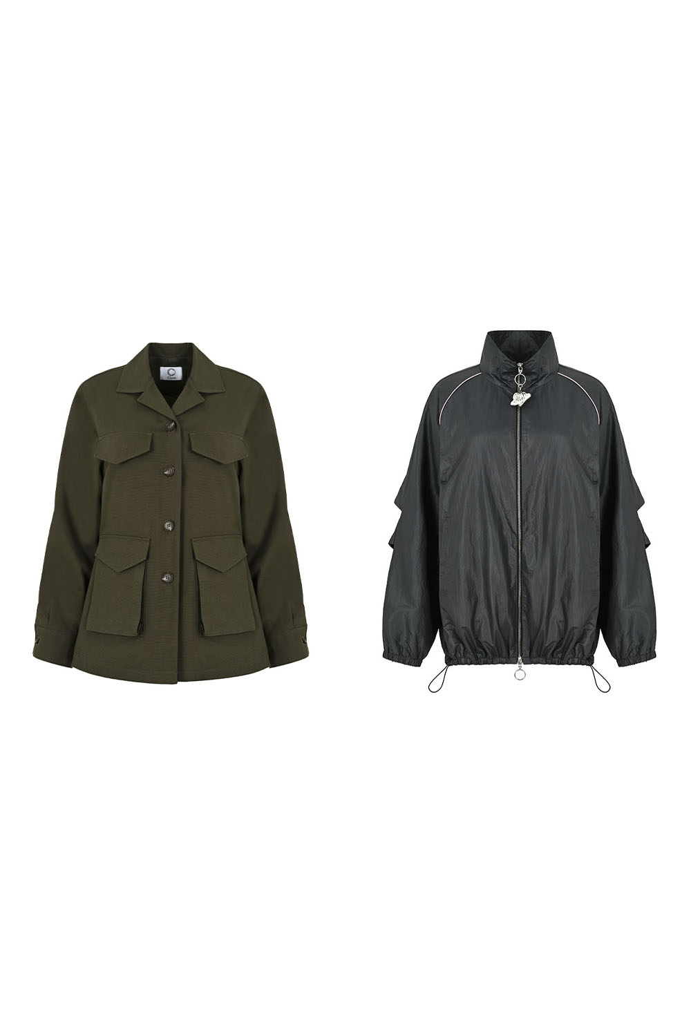 Forest jacket_khaki+Replay Two Jumper_dark grey