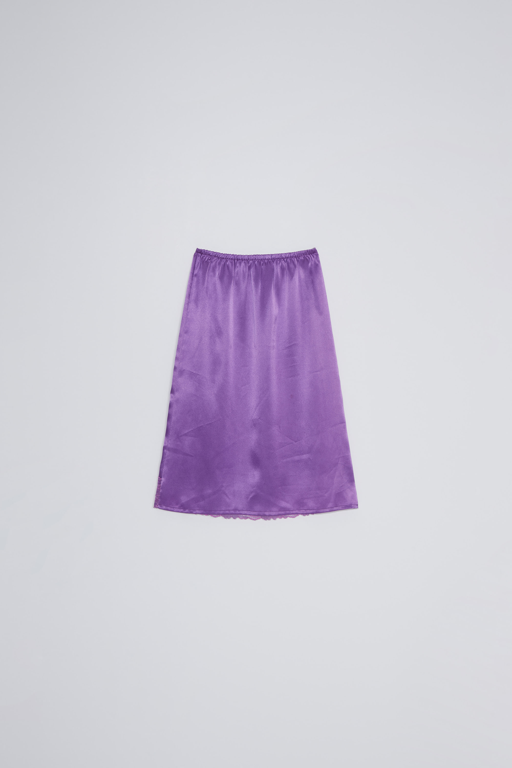 Lace banding skirt_purple