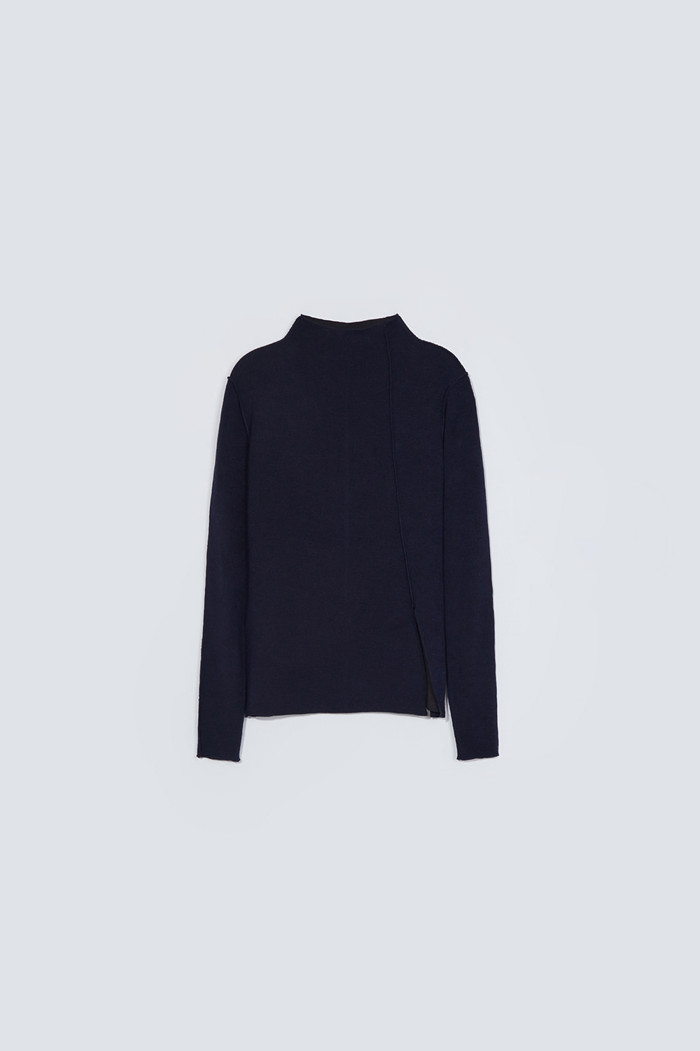 Basic knit t-shirt_navy