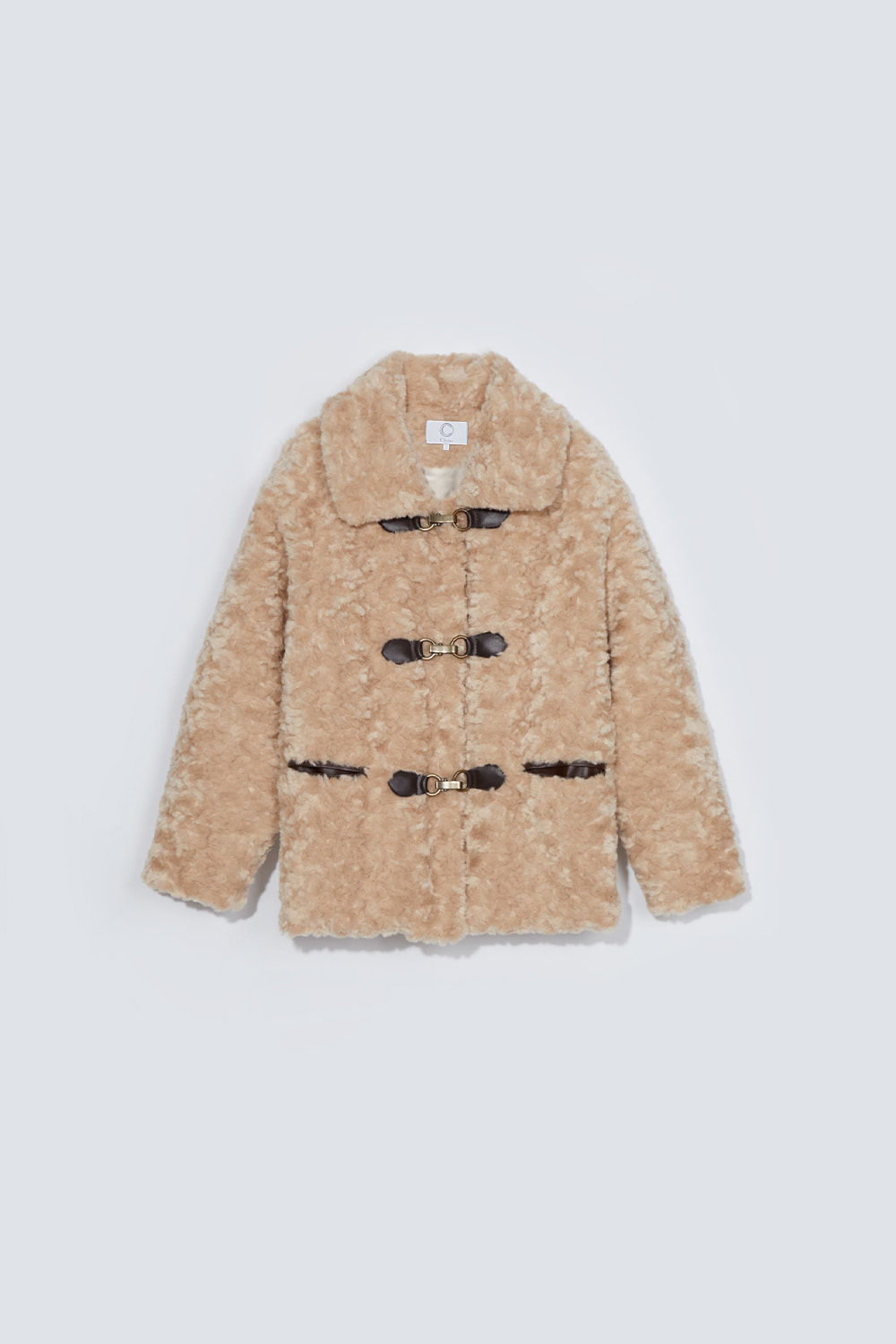 (Popular item)Shearing fur half coat_beige