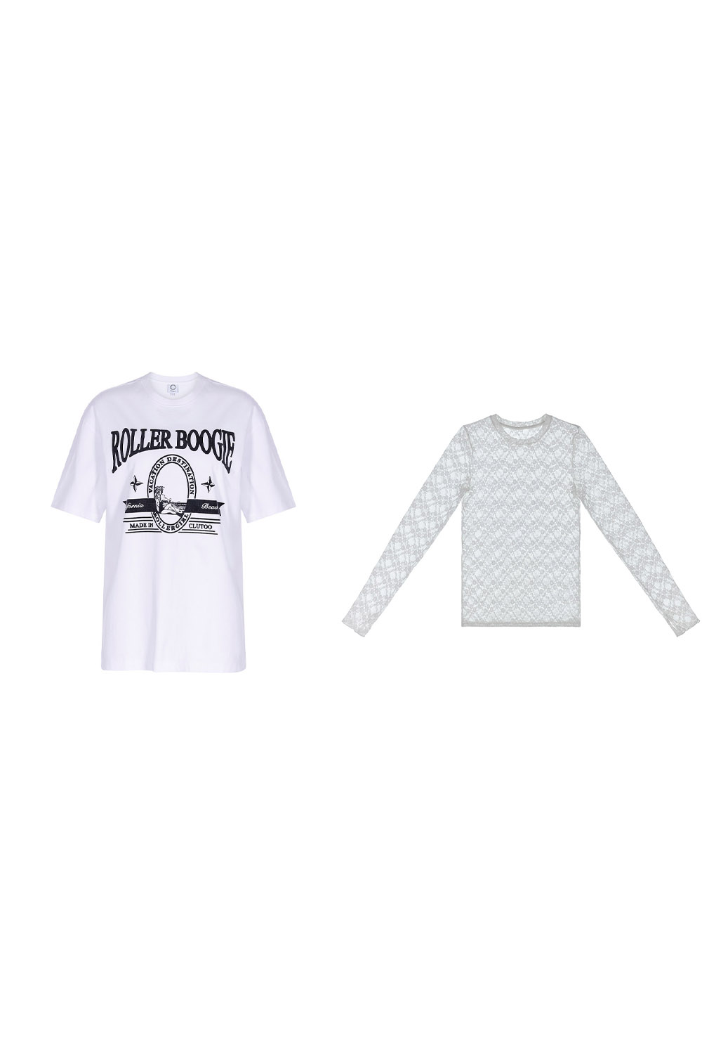 Cali T-shirts_white+Misty lace Top_white