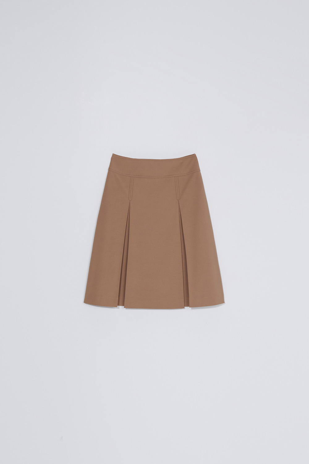 Tailored skirt_camel