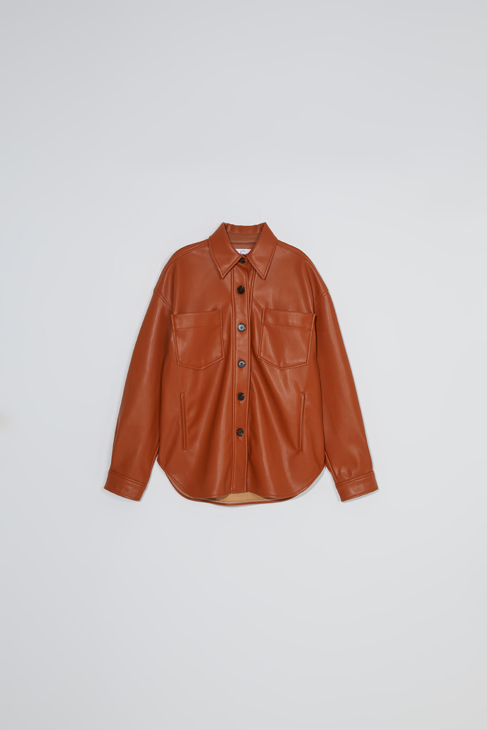 (셀럽추천상품)Basic leather shirt jacket_brown
