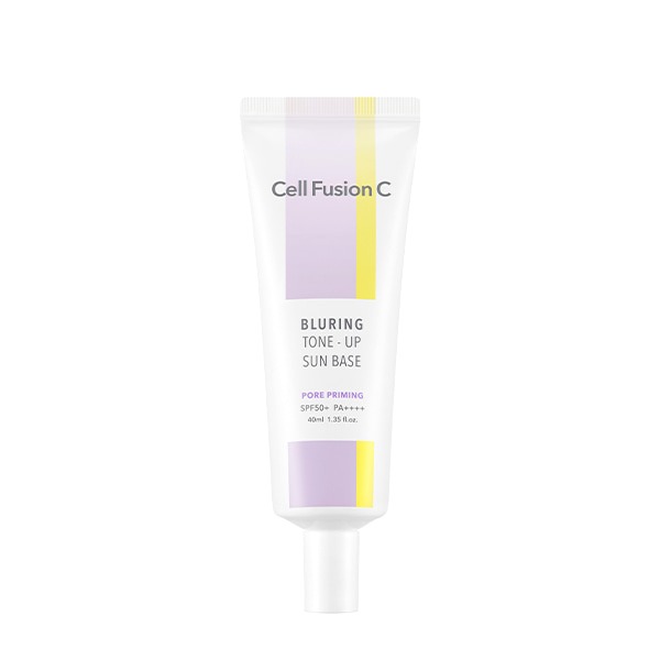 블러링 톤업 선베이스 40ml - 퍼플 제형의 메이크업 베이스 겸용 선크림 제품 이미지