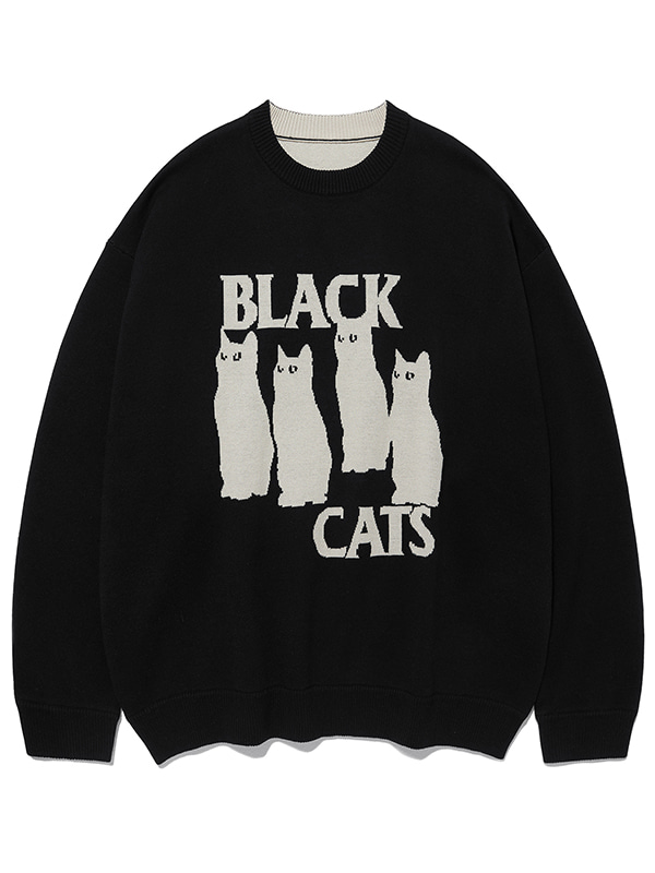 BLACK CAT KNIT [BLACK]